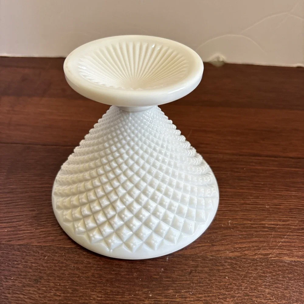 Vintage‎ Milk Glass Candy Dish Westmoreland English Hobnail Pattern